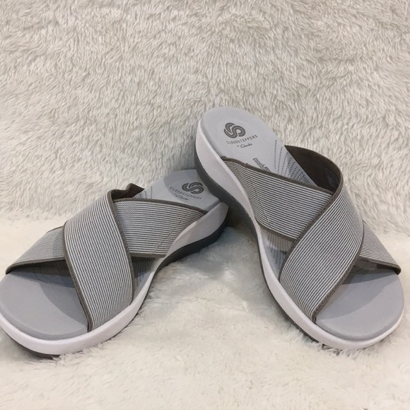 clarks arla elin cloudstepper slide sandals